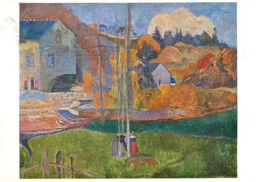 France fine arts Painting Paul Gauguin mill in Britany