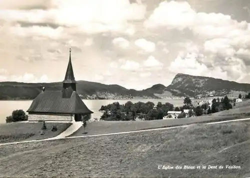 Switzerland l'eglise des Bioux et la Dent de Vaulion