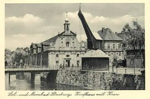 AK Allemagne Sol und Moorbad Luneburg Kaufhaus mit Kran