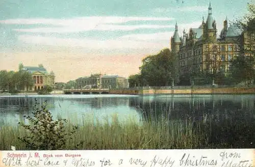 AK Allemagne Schwerin im M. Blick vom Burgsee