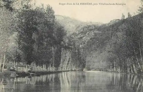 CPA France Nappe d'eau de la Ferriere pres Villefranche-de-Rouergue