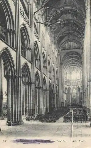 CPA France Cathedrale de Rouen vue interieure