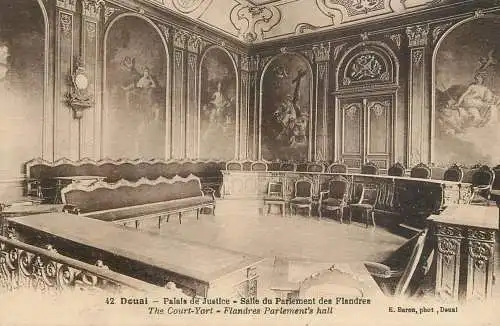 CPA France Douai Palais de Justice Salle du Parlament des Flandres