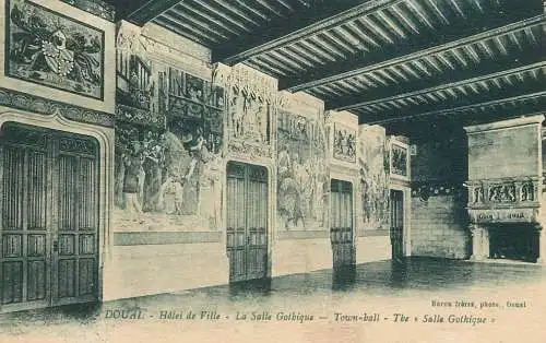 CPA France Douai Hotel de Ville La Salle Gothique