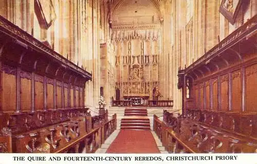 England Christchurch Priory interior - the Quire