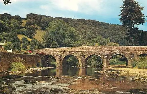 England Somerset Dulverton bridge over river Barle