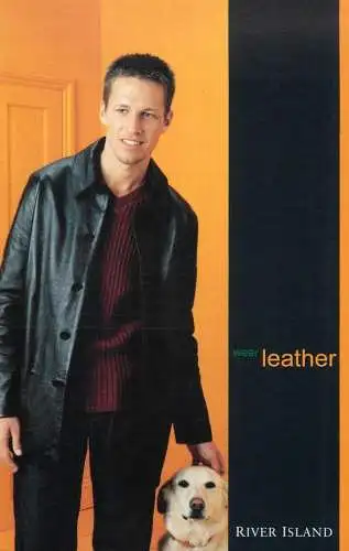 Greetings card Advertising River Island wear leather