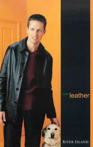 Greetings card Advertising River Island wear leather