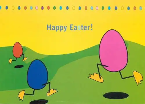 Greetings card advertising www.freecards2000.com Happy Easter