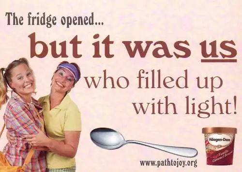 Greetings card advertising ice cream Haagen-Dazs commercial