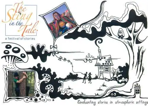 Greetings card advertising The sting in the tale