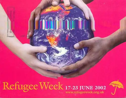 Greetings card advertising www.refugeeweek.org.uk