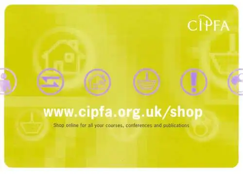 Greetings card advertising www.cipfa.org.uk