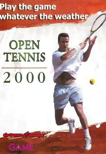 Greetings card advertising Open tennis 2000