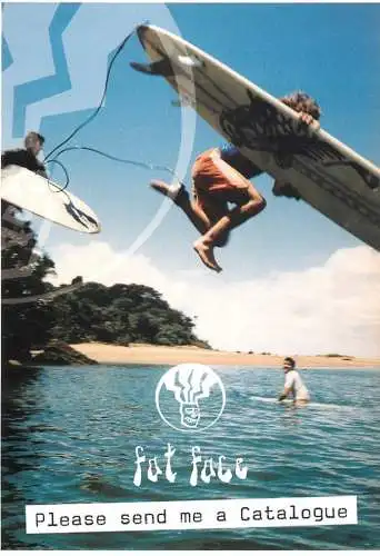Greetings card advertising www.fatface.co.uk