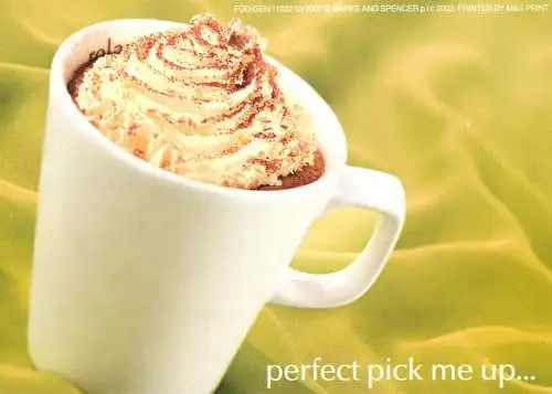 Greetings card advertising www.marksandspencer.com pick me up