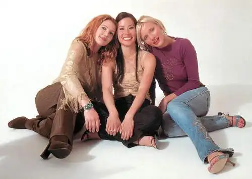 Greetings card advertising movie Charlie's angels DVD commercial