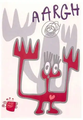 Greetings card advertising Jonny Voss illustrator
