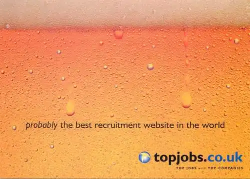 Greetings card advertising topjobs.co.uk