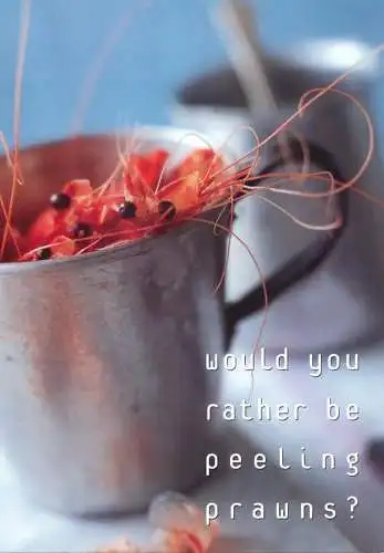 Greetings card advertising Birds eye change the way you eat forever