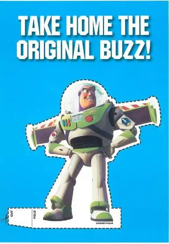 Greetings card advertising Toy Story