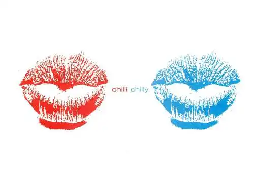 Greetings card advertising chilli chilly