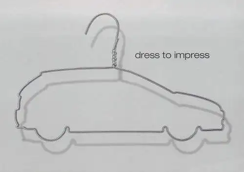 Greetings card advertising Ford dress to impress