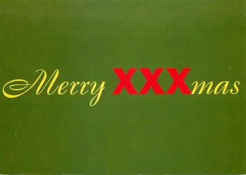 Greetings card advertising merry christmas