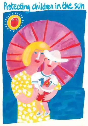 Greetings card advertising skin cancer awareness