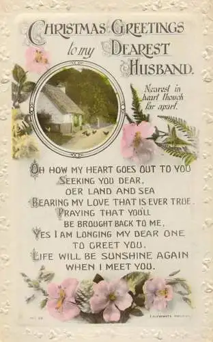 Greetings card Christmas  to my dearest husband