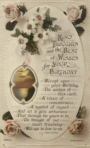 Greetings card Birthday flowers
