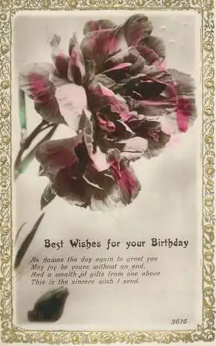 Greetings card Birthday flowers