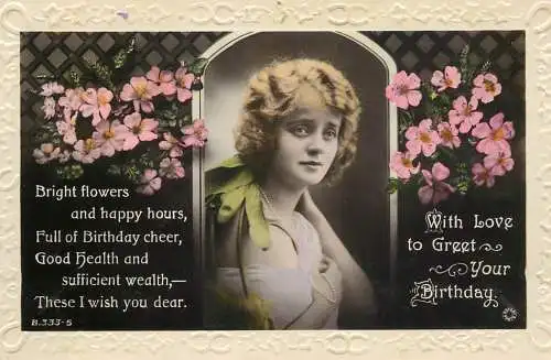 Greetings card Birthday flowers