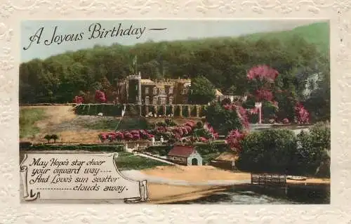 Greetings card Happy Birthday castle