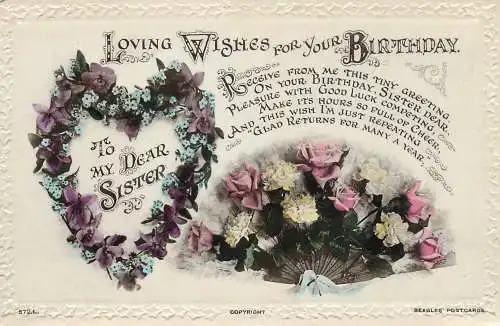 Greetings card Happy Birthday heart