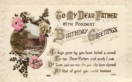 Greetings card Happy Birthday greetings