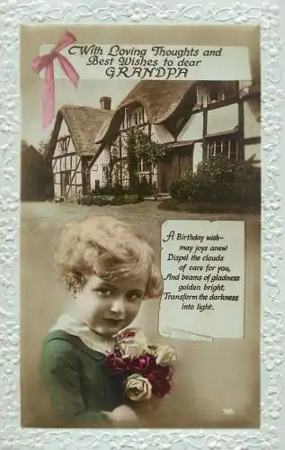 Greetings card Happy Birthday for grandpa