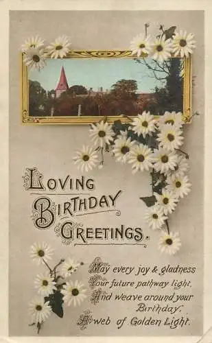 Greetings card birthday thoughts