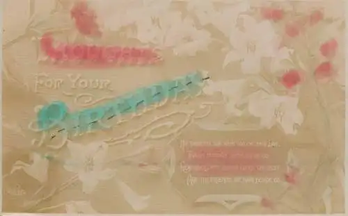 Greetings card birthday thoughts