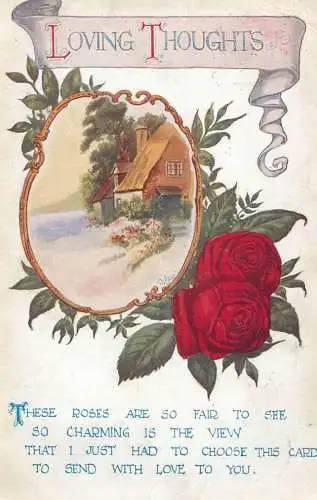 Greetings card loving thoughts