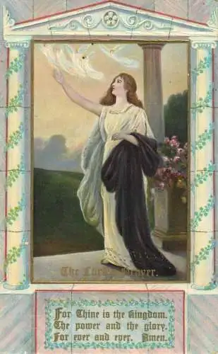 Greetings card ancient roman The Laro's prayer
