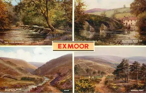 England Exmoor multi view different landscapes and sights