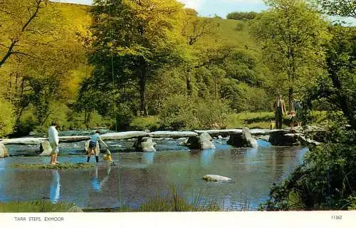 England Exmoor tar steps picturesque natural landscape