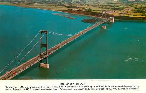 England Severn Bridge aerial view