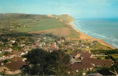 England Charmmouth village & coastline panoramic view