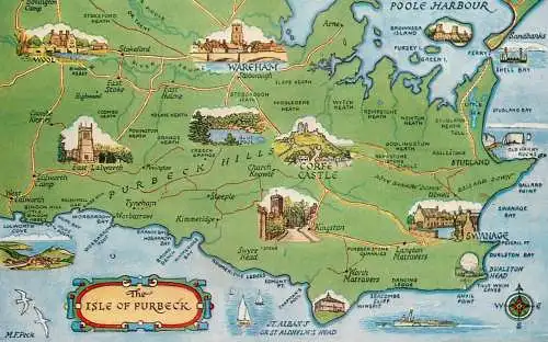 England Isle of Purbeck map