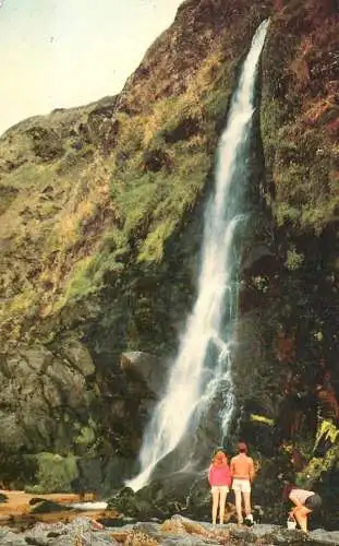Wales Tresaith beach waterfall