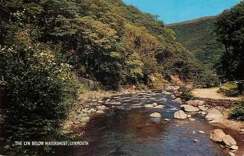 England Lynmouth Lyn Valley below Watersmeet picturesque scenery
