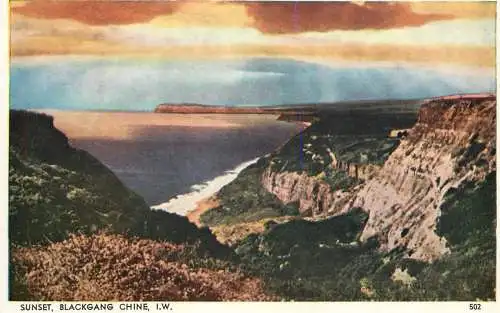 England Blackgang Chine sunset view