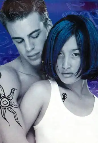 Advertising postcard L'Oreal Paris hair and body art